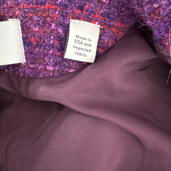 Veronica Beard Bentley Double Breasted Tweed Jacket Size 2 Aubergine NWT CJ-2131 - Picture 10 of 16